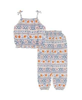 Lion King Little Girls (4-12) Sleeveless Dress Romper and Pants Set