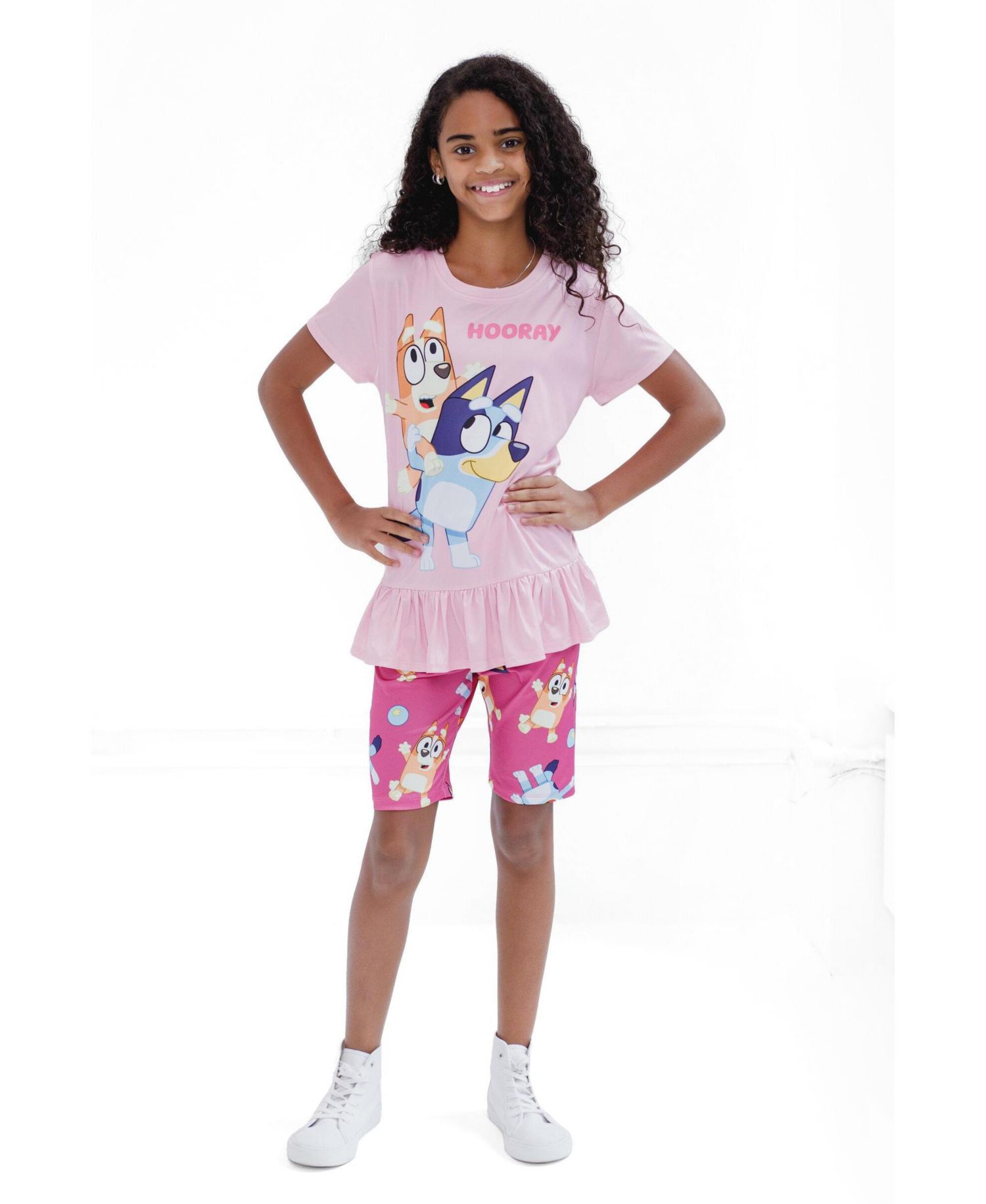 Toddler Girls (2T-5T) 2-Piece Tee and Bike Shorts Set