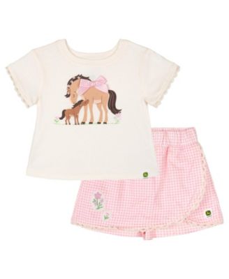 Girl's (5-12) 2-Piece T-Shirt and Bottoms Set