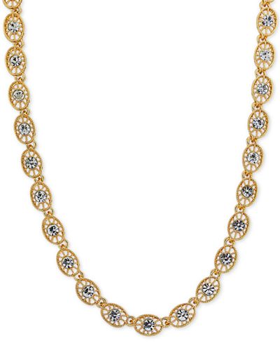 2028 Crystal Filigree Collar Necklace