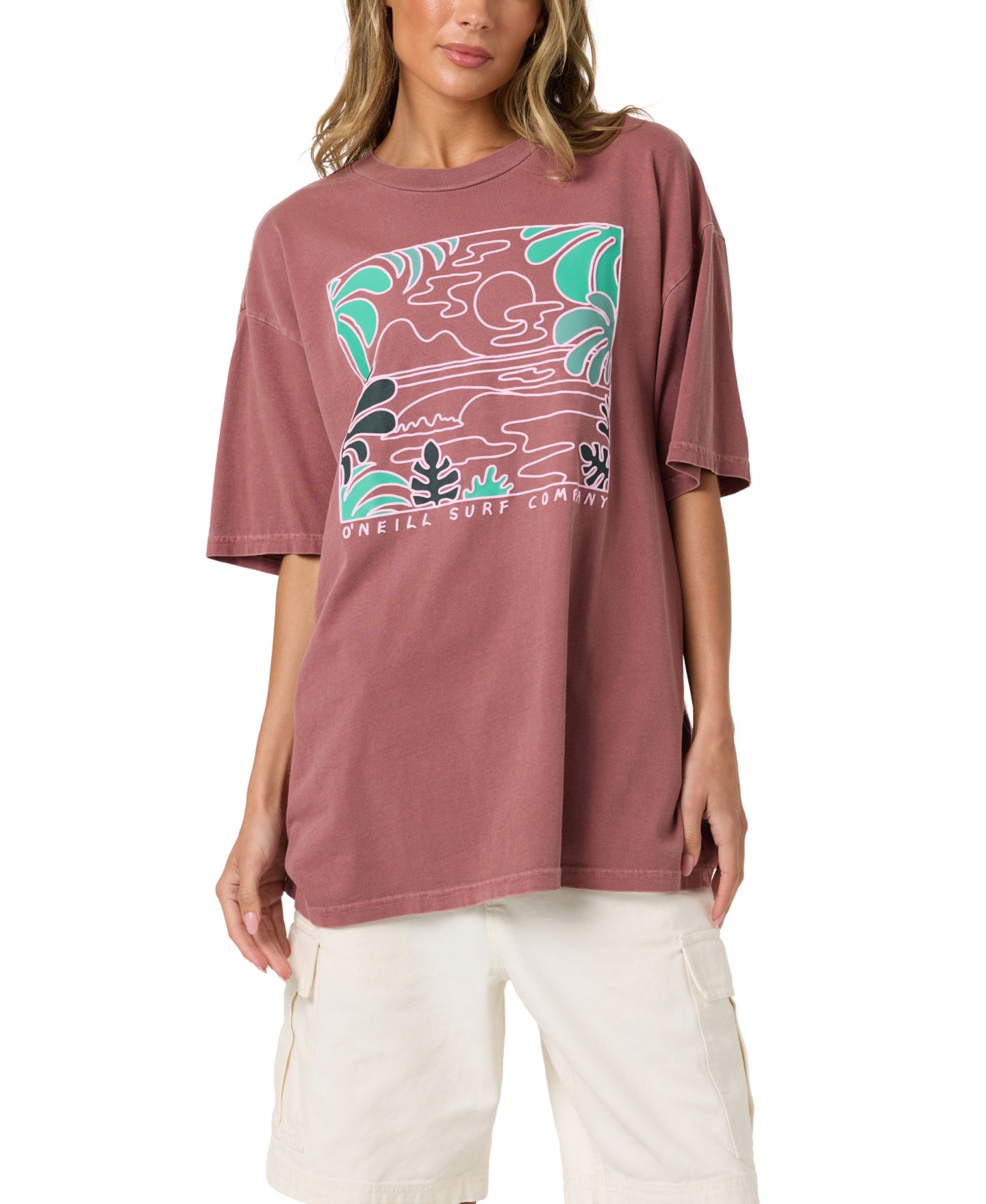 Женская футболка O'Neill OG Scape Oversized T-Shirt, цвет: Сливочный — фото 2