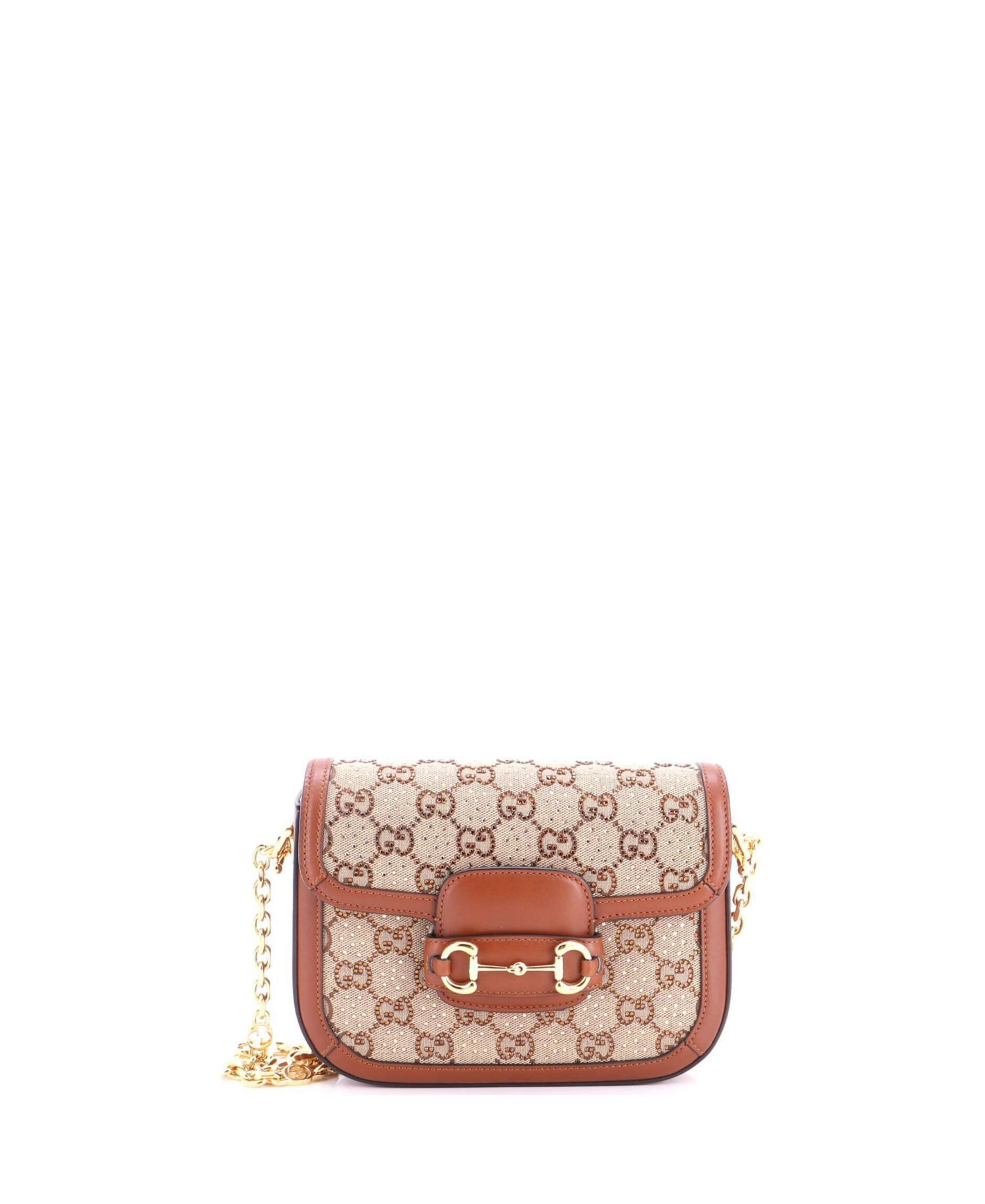 Mini Horsebit 1955 Shoulder Bag Crystal Embellished GG Canvas