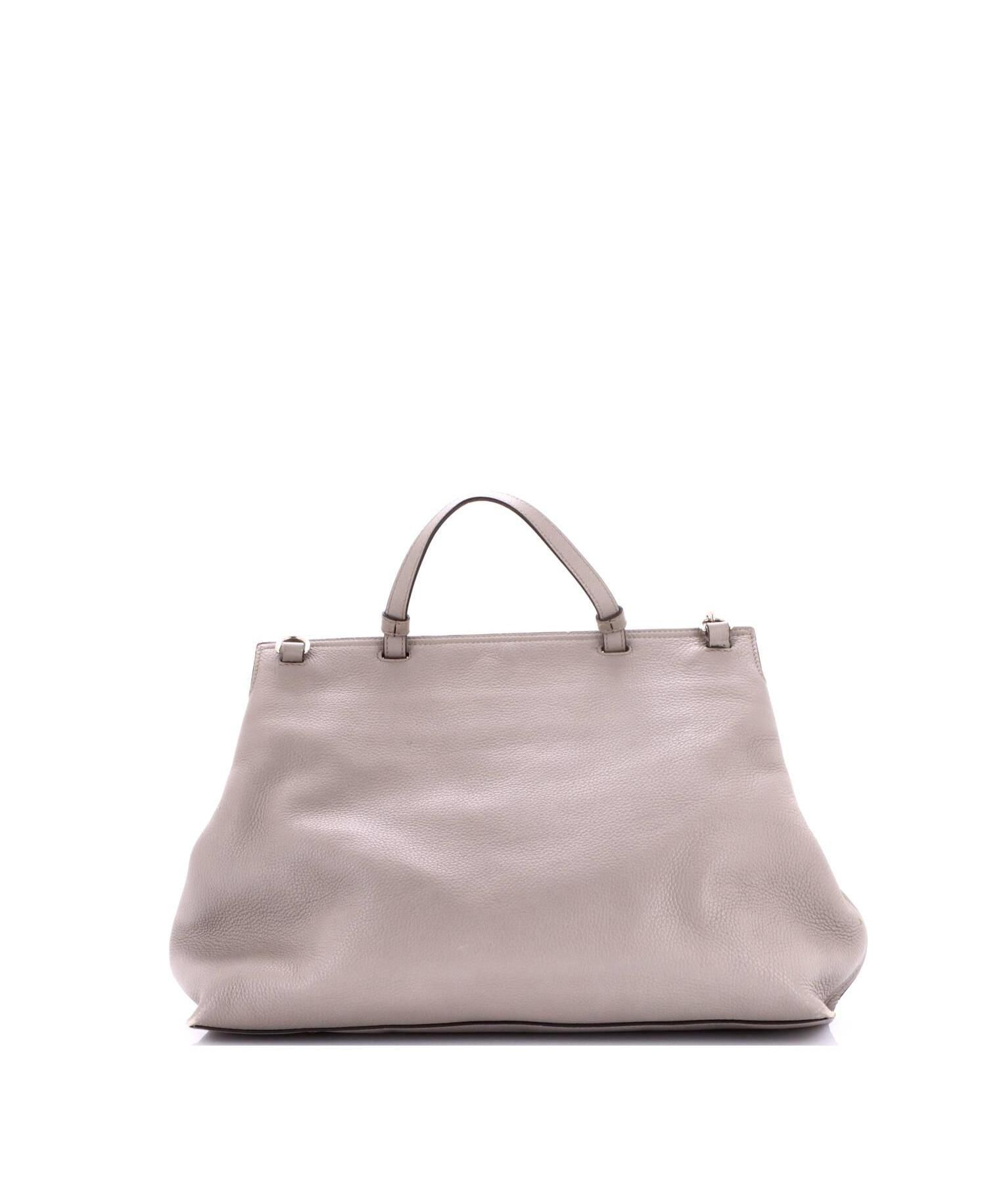 Large Bamboo Daily Top Handle Bag Leather