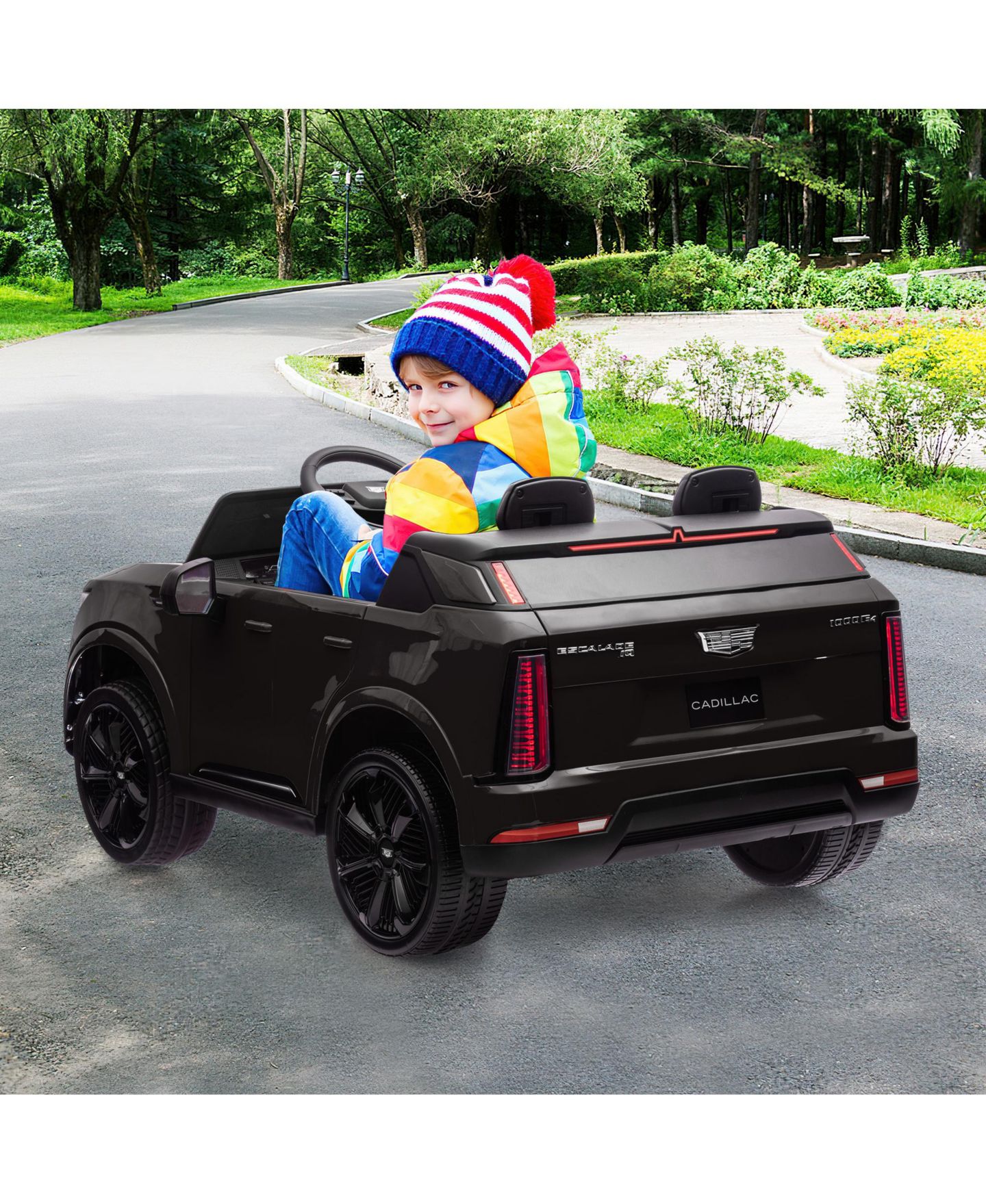 Детская игрушка homfan 2-Seater Licensed luxury SUV Ride-On Truck, Remote Control, Spring Suspension, LED Lights, Music, цвет: Чёрный — фото 6