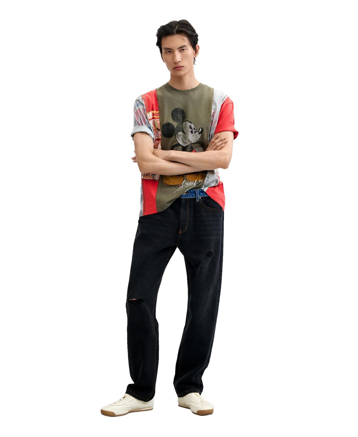 Men's Mickey collage T-shirt