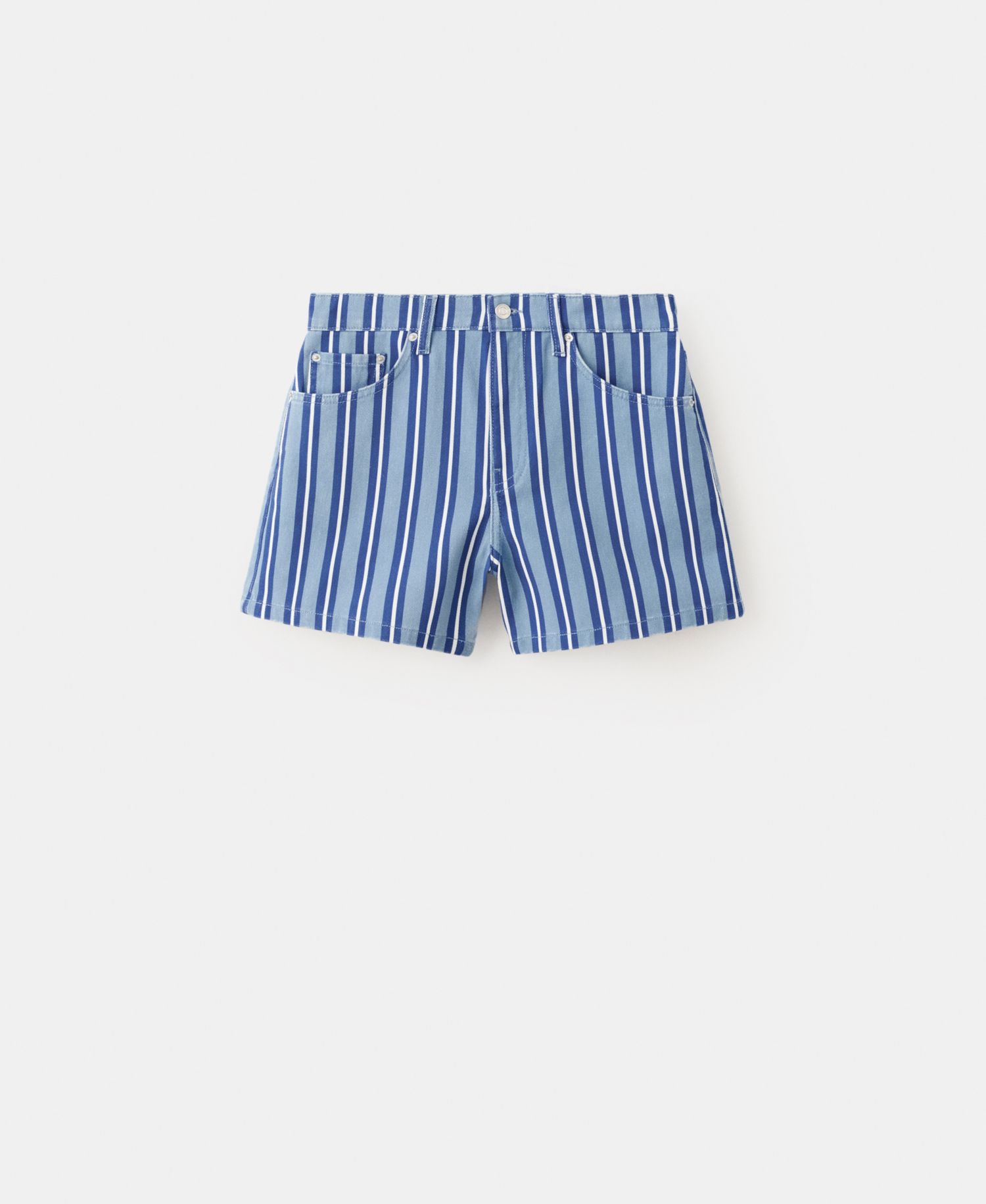 Women's Striped Straight-Fit Shorts