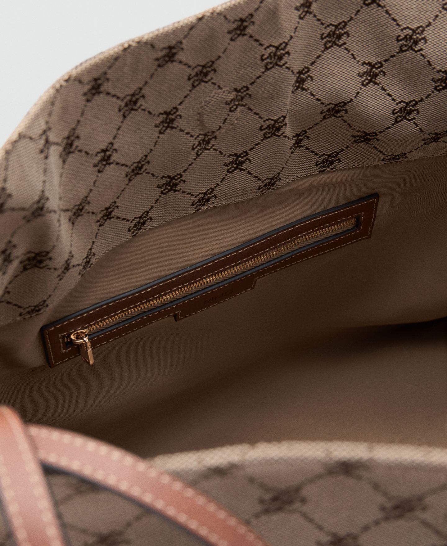 Женская сумка MANGO Jacquard Bucket, цвет: Средний коричневый — фото 3