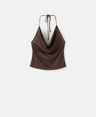 Women's Studded Halter Top