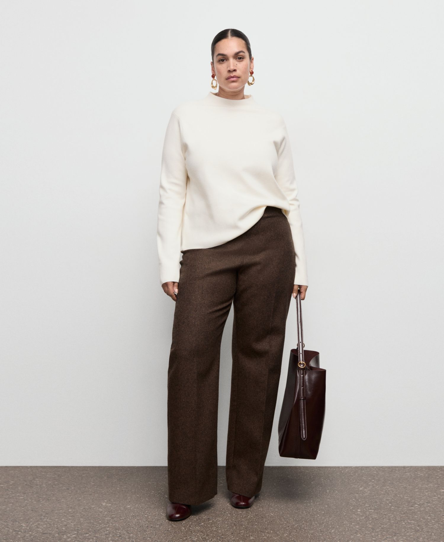 Women's Perkins Neck Knitted Sweater
