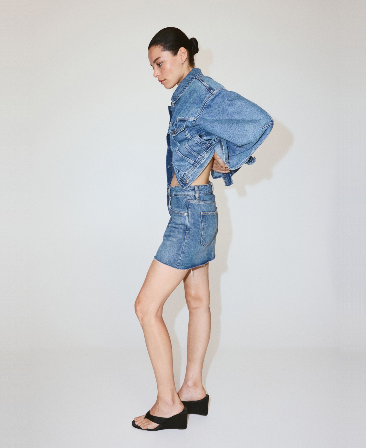 Women's Mid-Rise Denim Skirt