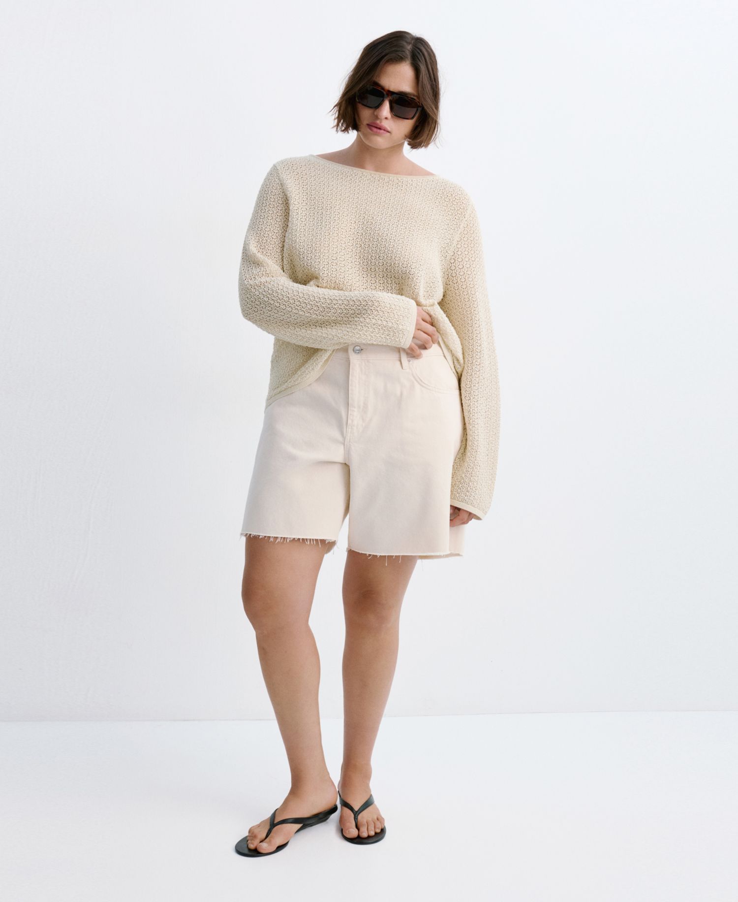 Women's Open-Knit Lurex Sweater