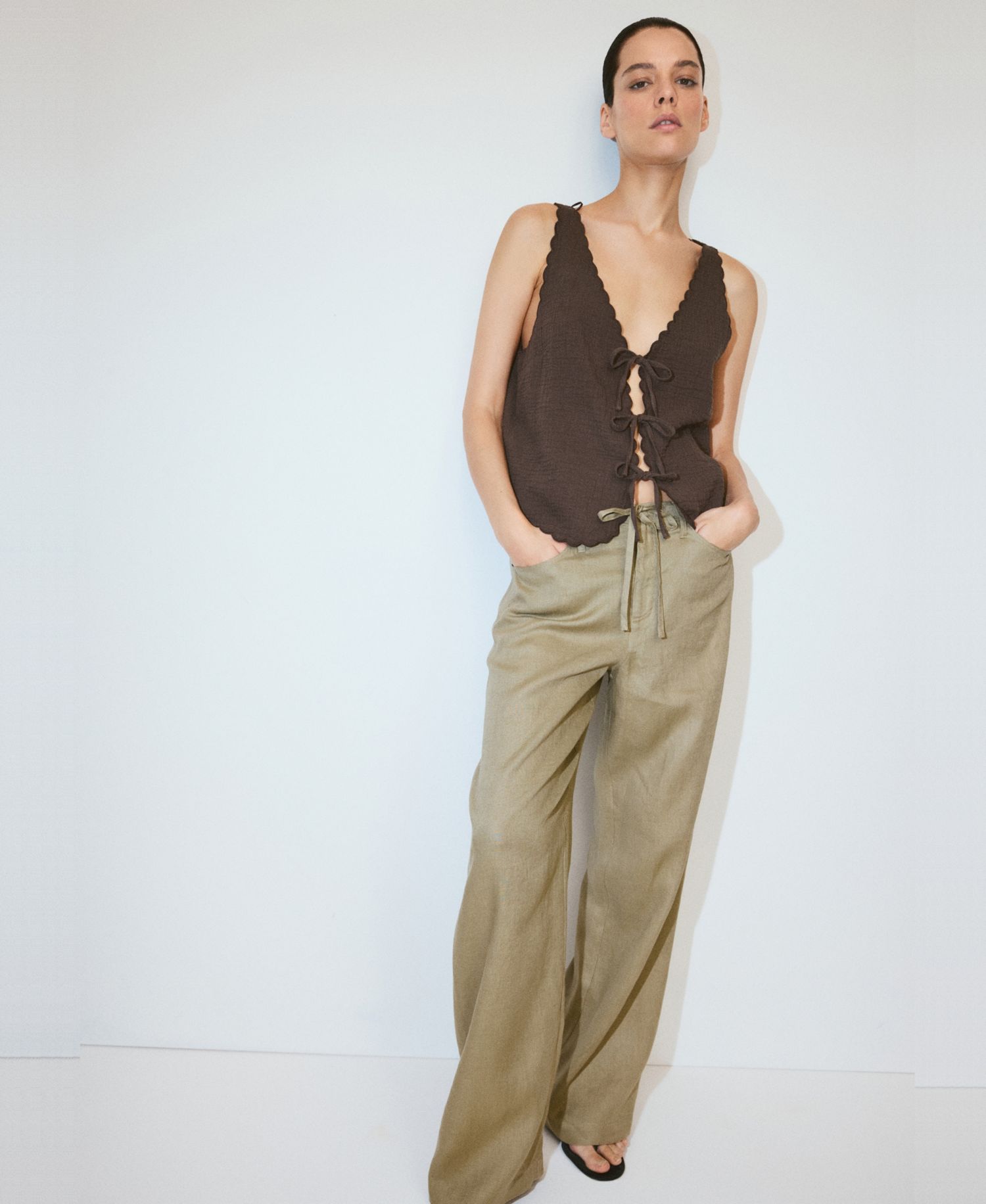 Women's Ties Double Gauze Top
