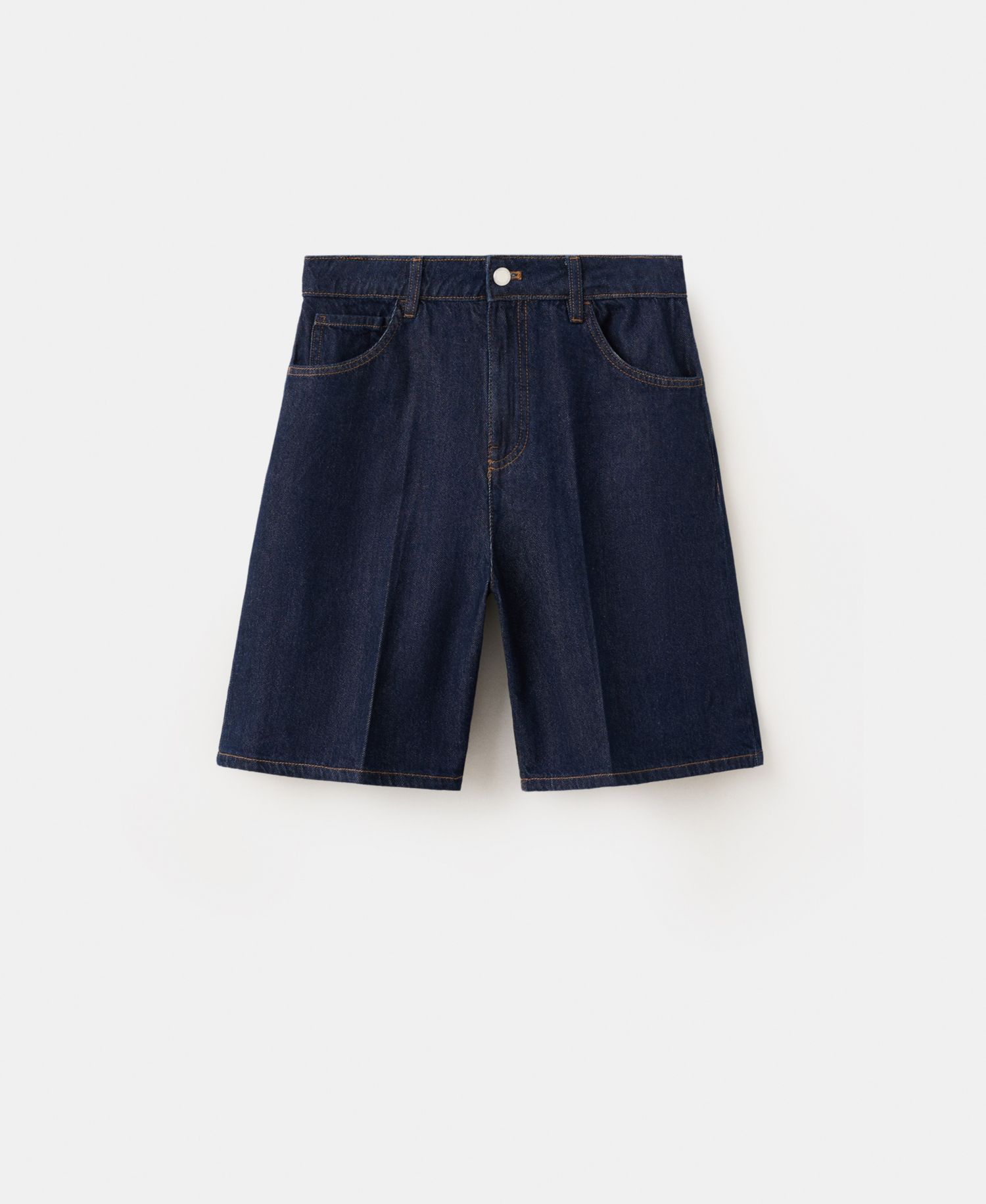 Women's High-Waist Straight-Fit Denim Shorts