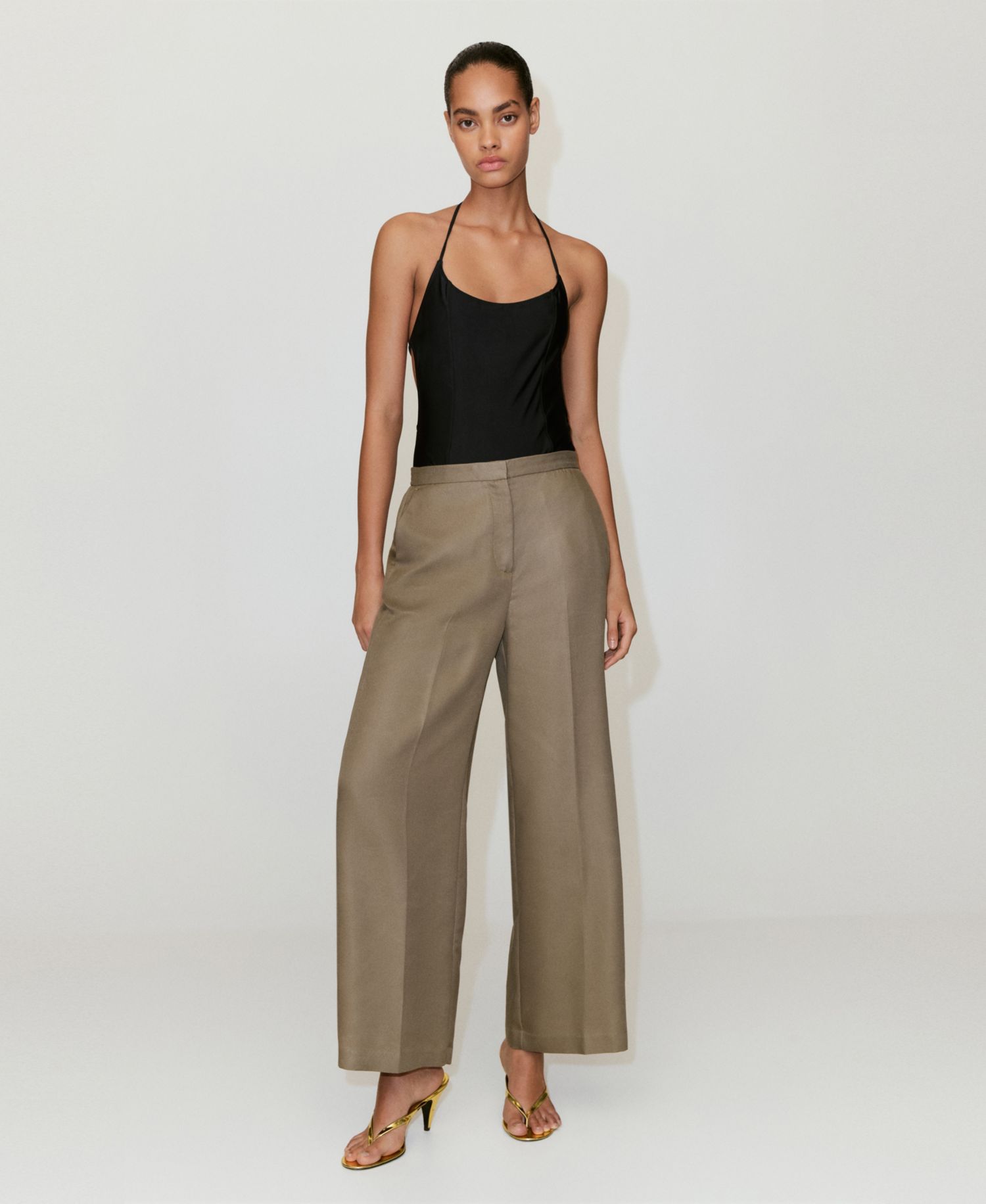 Women's High-Waisted Lyocell Pants