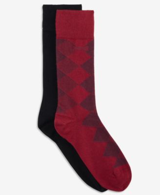 Men's Argyle Pattern Crew Socks, 2-Pack
