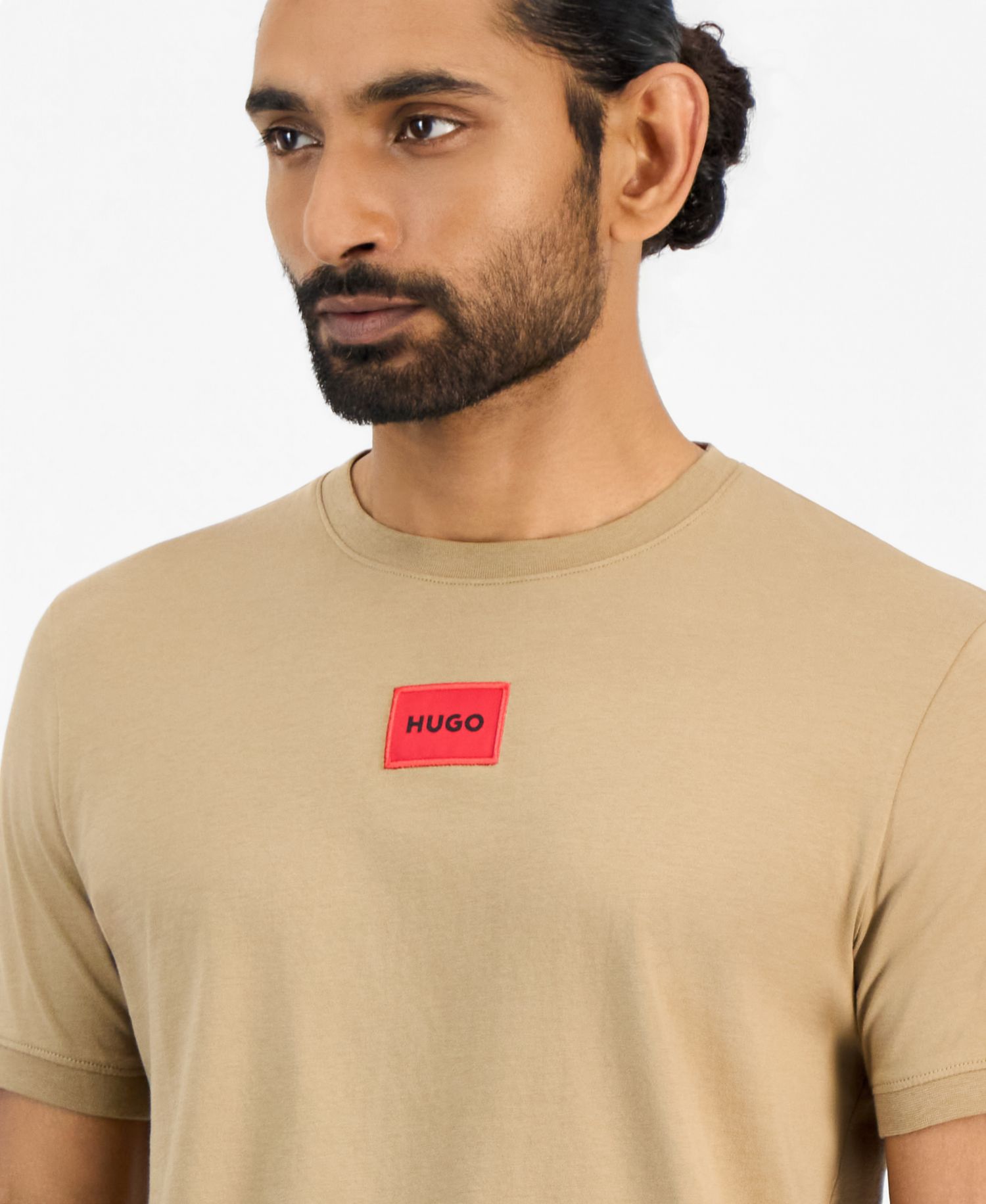 HUGO by Men's Diragolino Ribbed Crewneck T-Shirt
