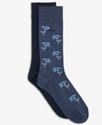 Men's Patterned Crew Socks, 2-Pack