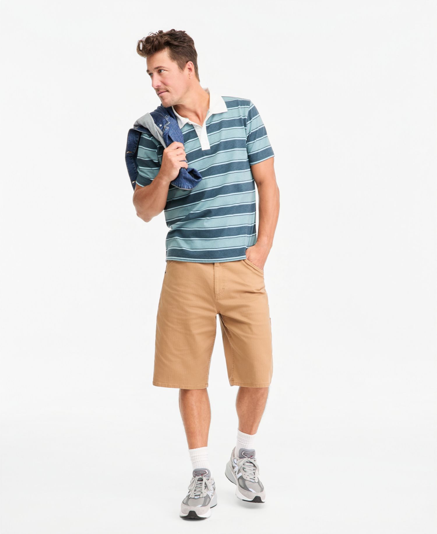 Men's Short-Sleeve Striped Rugby Shirt