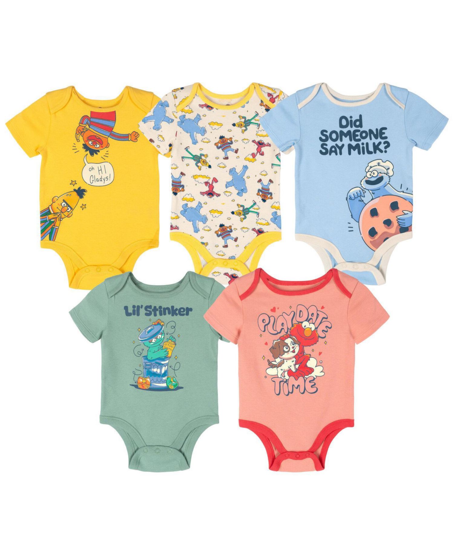 Baby Boys ( new born to 24 M ) One Piece Short Sleeve Bodysuits