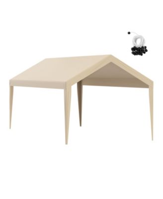 Carport Replacement Canopy for Car Shelter 10x20ft Beige Not Include Frame