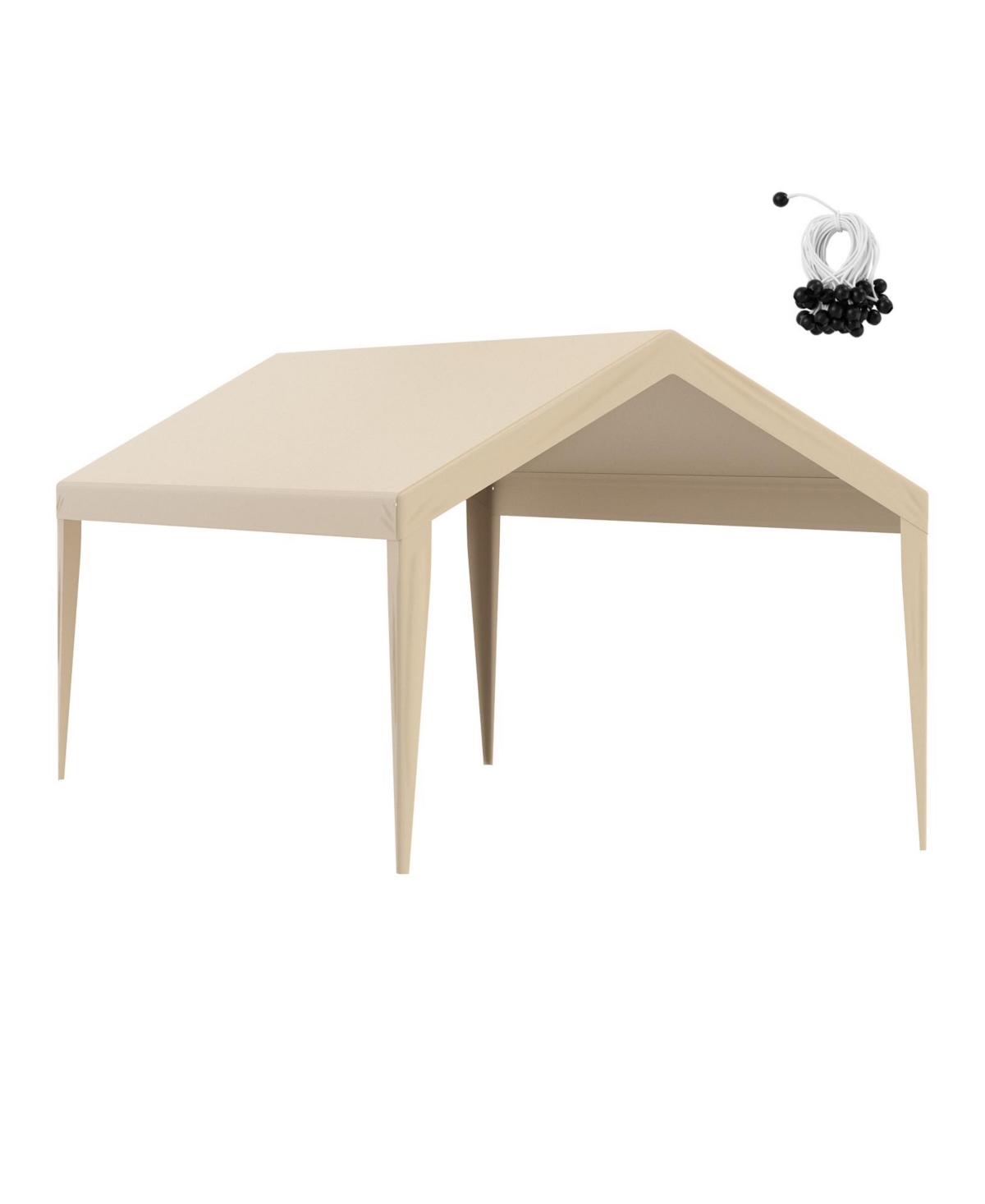Vevor Carport Replacement Canopy for Car Shelter 10x20ft Beige Not Include Frame