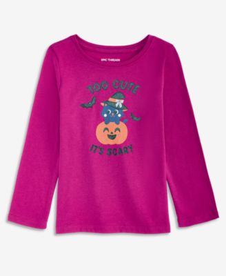 Toddler Girls' (12M-5T) Halloween Long-Sleeve T-Shirt