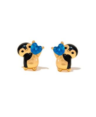 Crystal Penguin Crush Stud Earrings