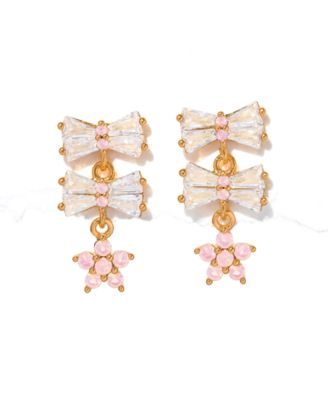 Crystal Little Blushing Bows Earrings