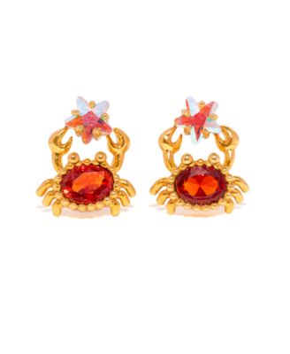 Crystal Crab Shack Stud Earrings