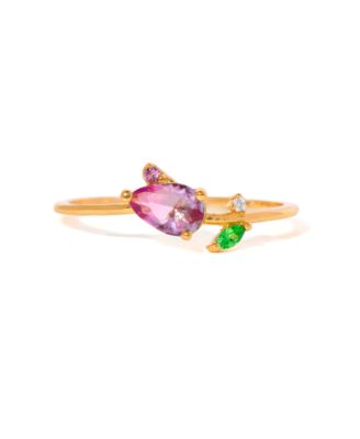 Crystal Blossoming Tulip Ring
