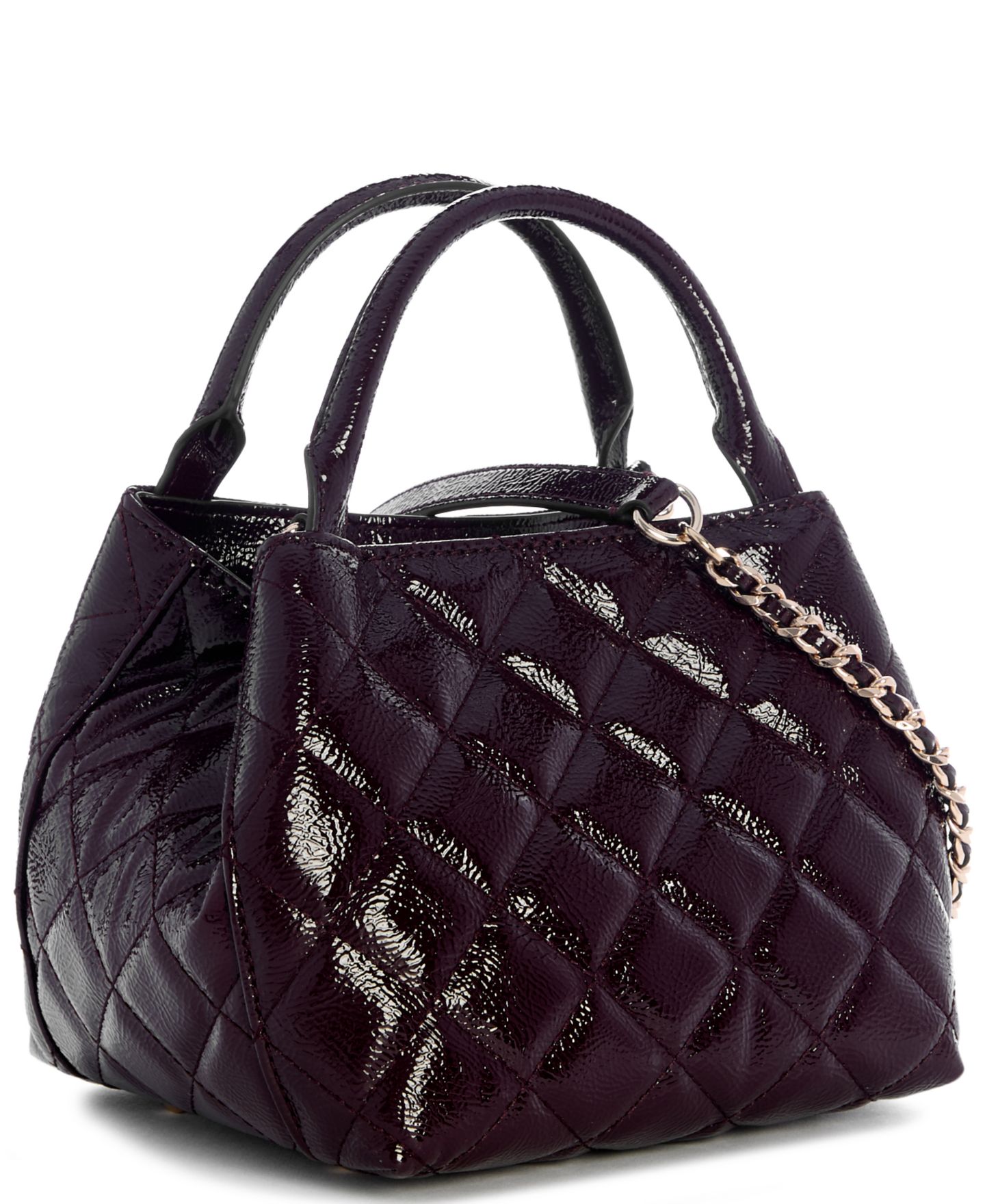 Женская сумка GUESS Juliet Small Satchel Handbag, цвет: Бордовый — фото 2