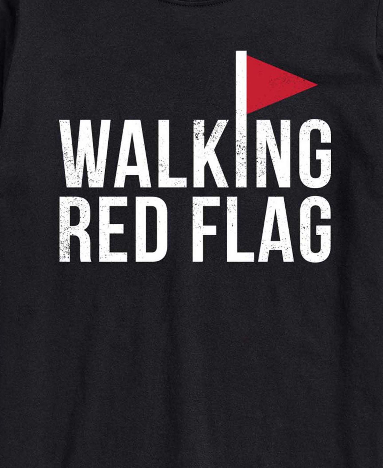 Men's Walking Red Flag Short-Sleeve Graphic T-Shirt