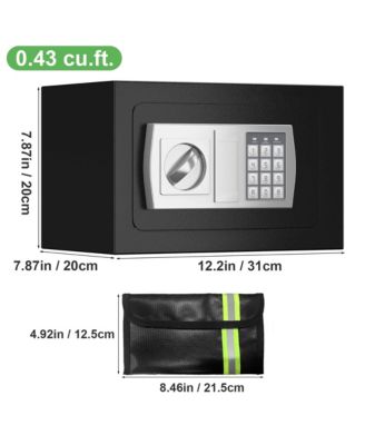 0.43 Cu Personal Safety Box Small Fireproof Safes for Home with Lock