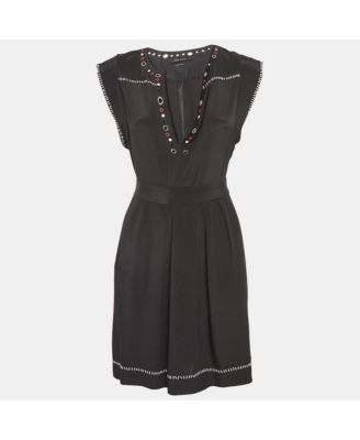 Women's wome's Embellished Silk Tie-Up Dress