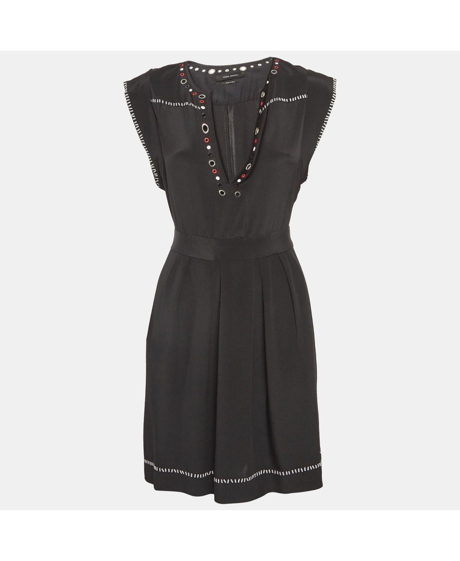 Women's wome's Embellished Silk Tie-Up Dress