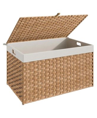Large 42.3 Gallon Storage Basket with Lid and Carry Handles