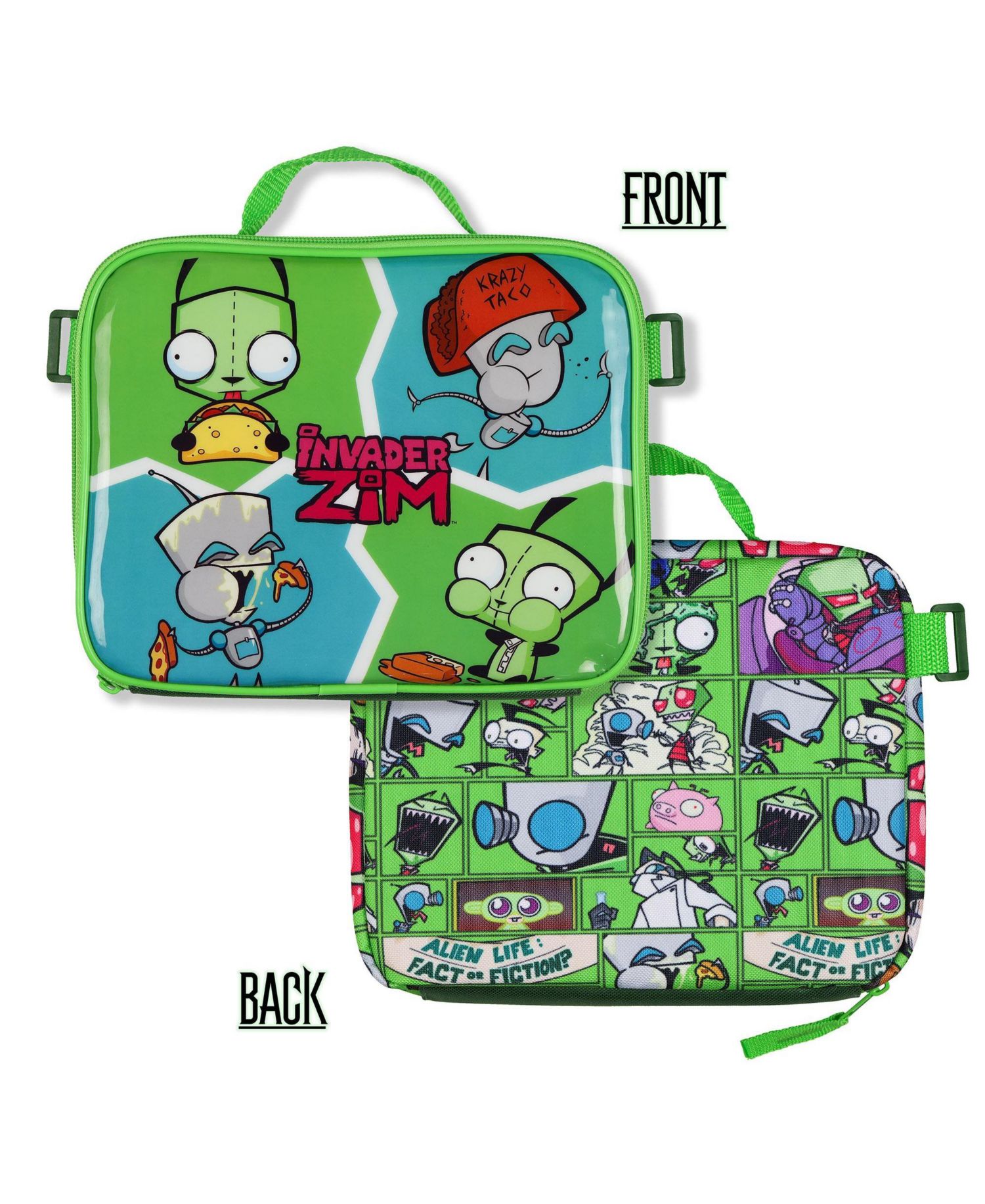 Nickelodeon 5 Piece Backpack with Lunch Box Water Bottle Pencil Case 16 Inch Book Bag