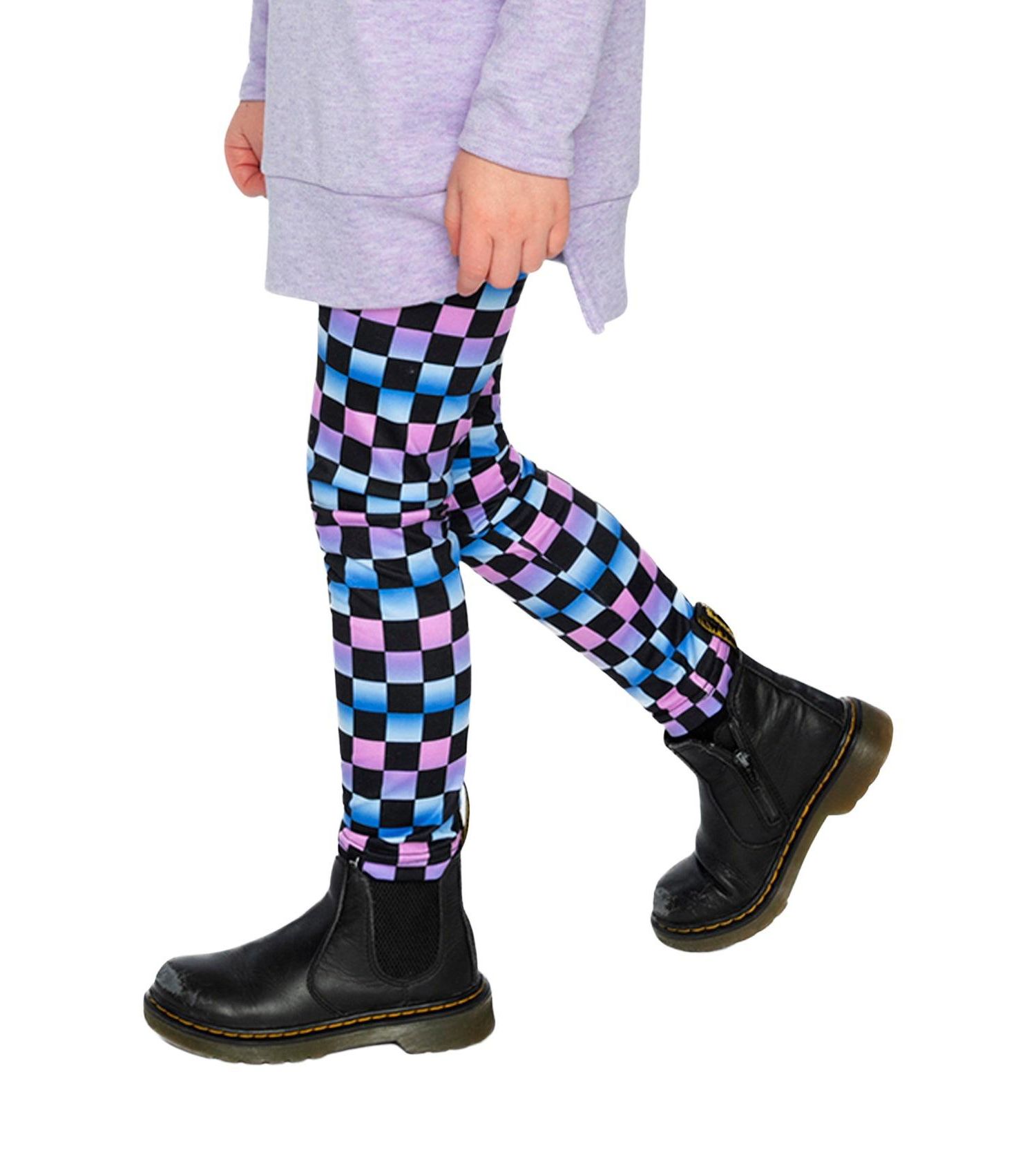 Little and Big Girl (6-12) Leggings Checkered Print
