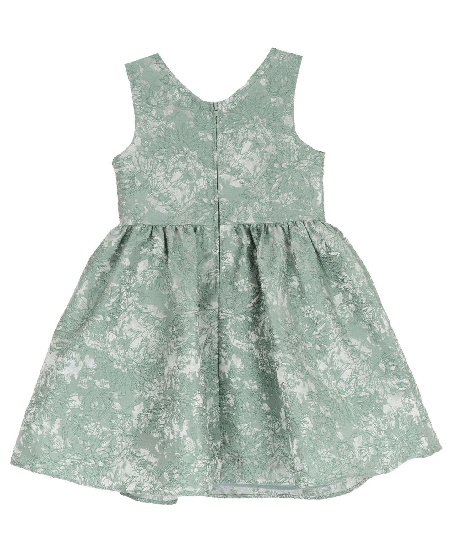 Платье Rare Editions Brocade Bodice with Large Self Bow Dress для девочек, цвет: Шалфейный — фото 5