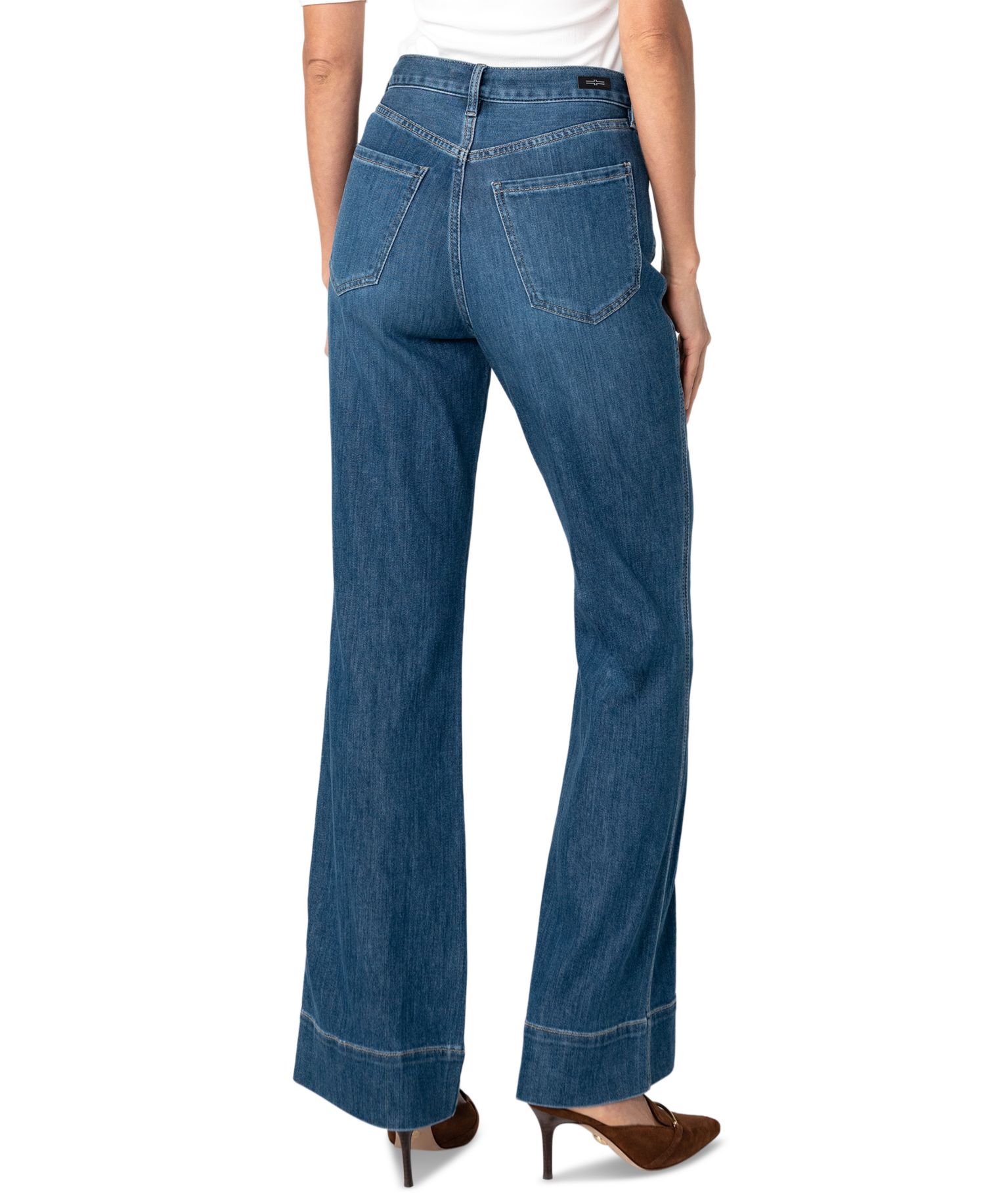 Women's Relaxed High-Rise Seamed Bootcut Jeans