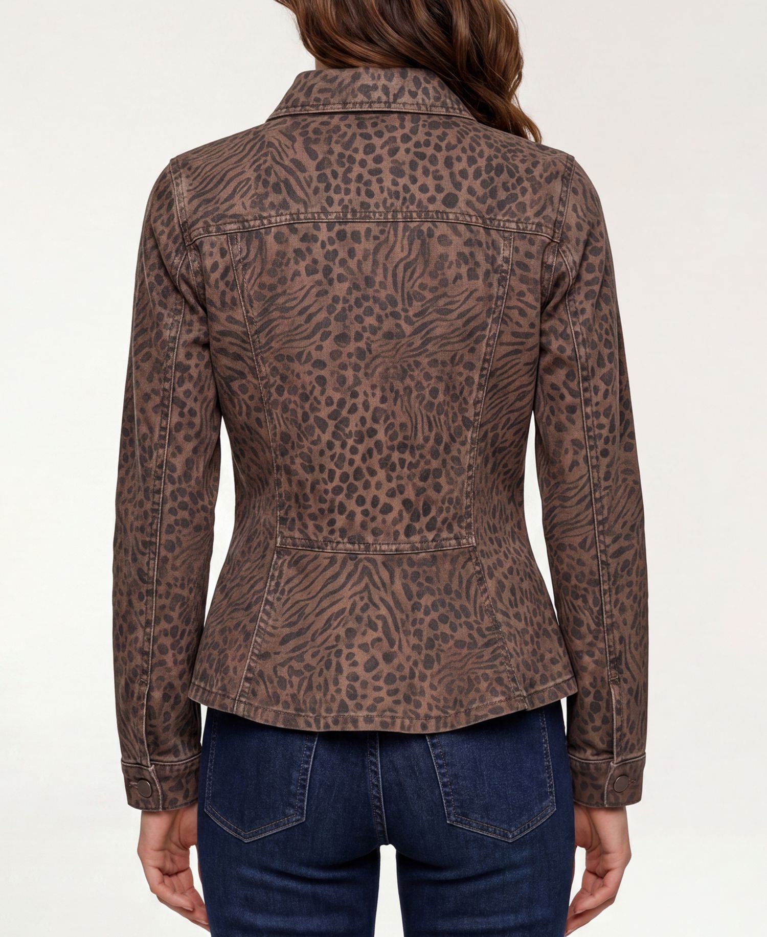 Women's Button-Front Collared Trucker Jacket