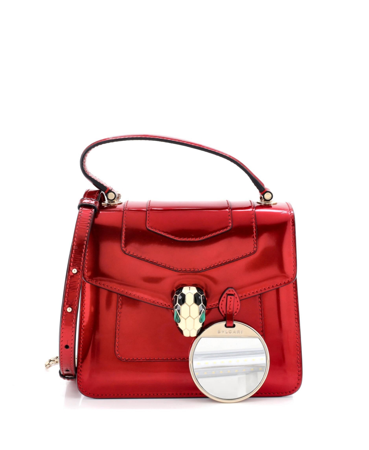Pre-Owned Bvlgari Small Serpenti Top Handle Bag Patent