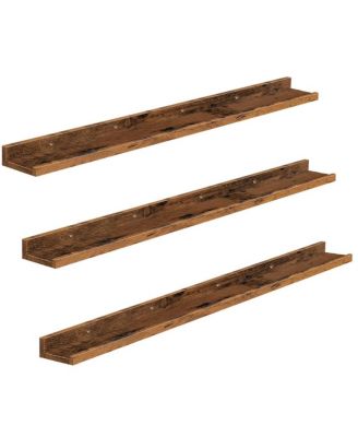 Set of 3 Hanging Shelves Wall Mounted Storage Shelves