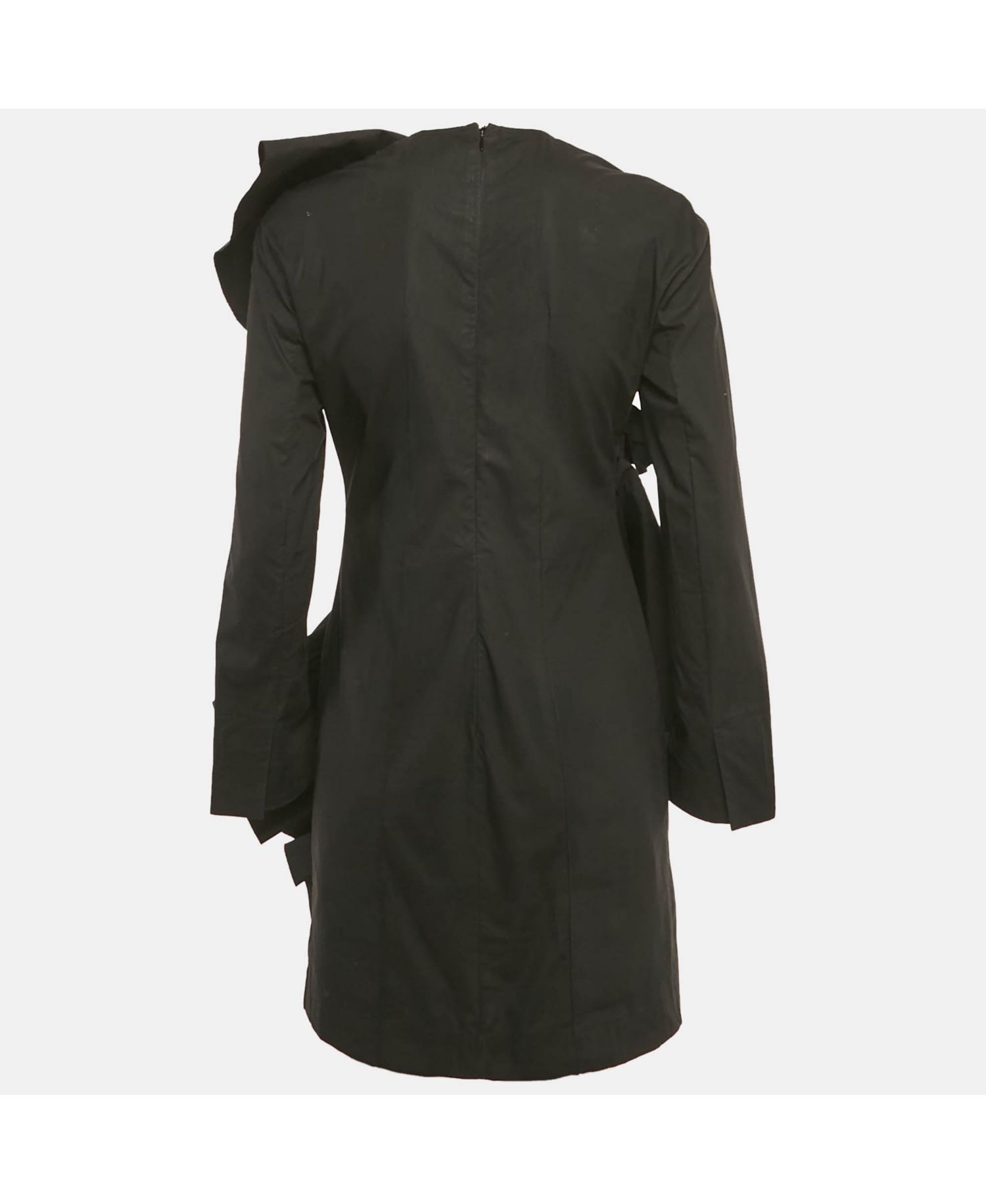 Women's Poplin Ruffled Mini Dress