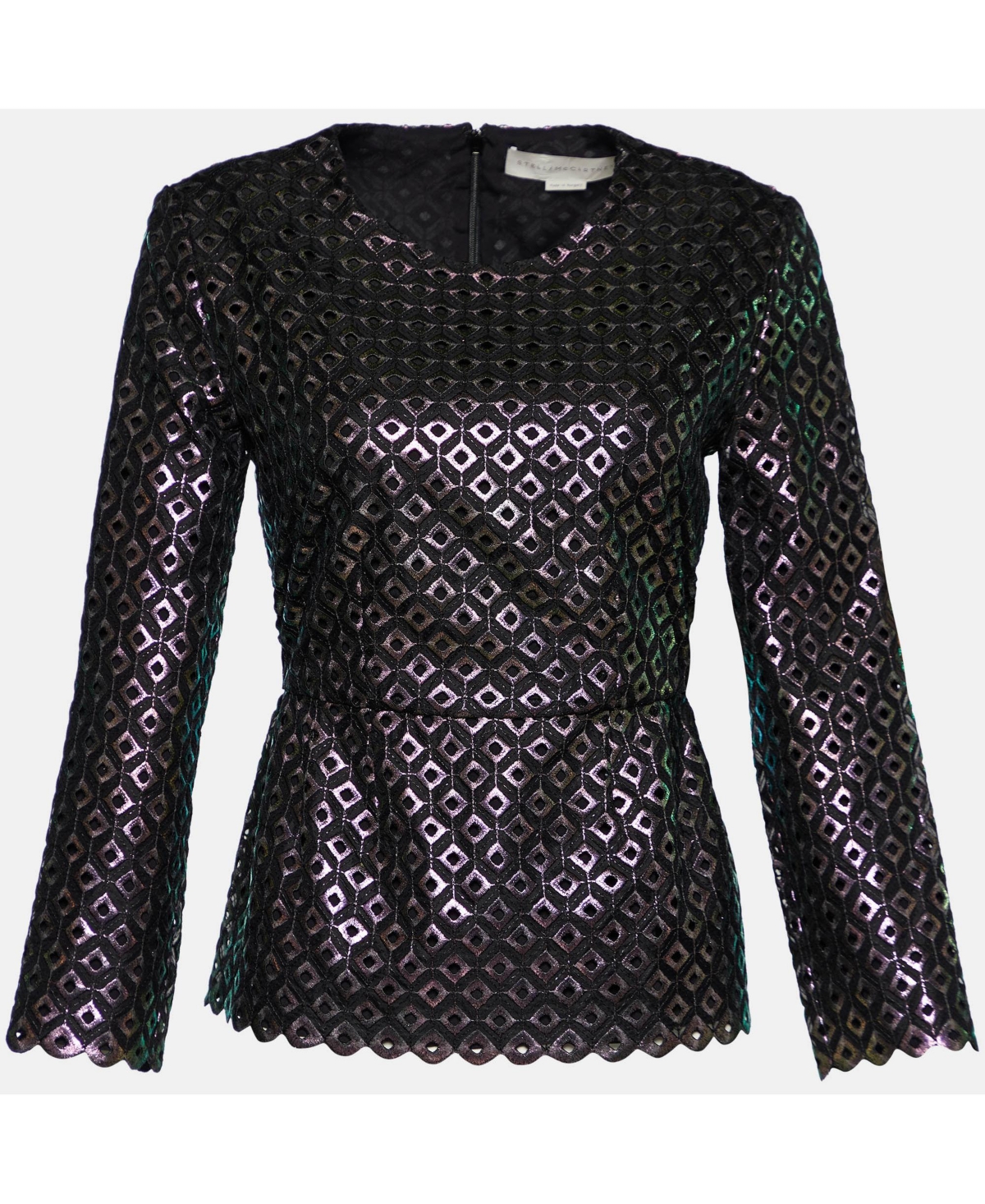 Pre-Owned Stella Mccartney Women's Cutwork Peplum Top