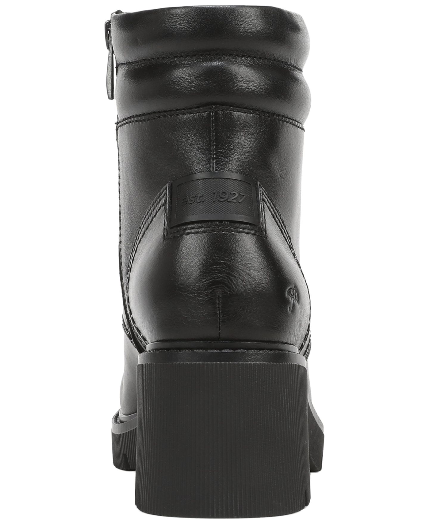 Женские ботинки Naturalizer Jovani Lace-Up Short Booties, цвет: Чёрный кожаный — фото 3
