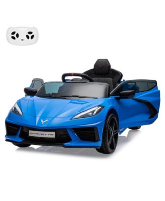 Licensed Sporty Car 12V Electric Ride-On Sports Car, Remote Control, LED Lights, Music, Visual Dashboard, Battery Powered Gift Toy for Kids