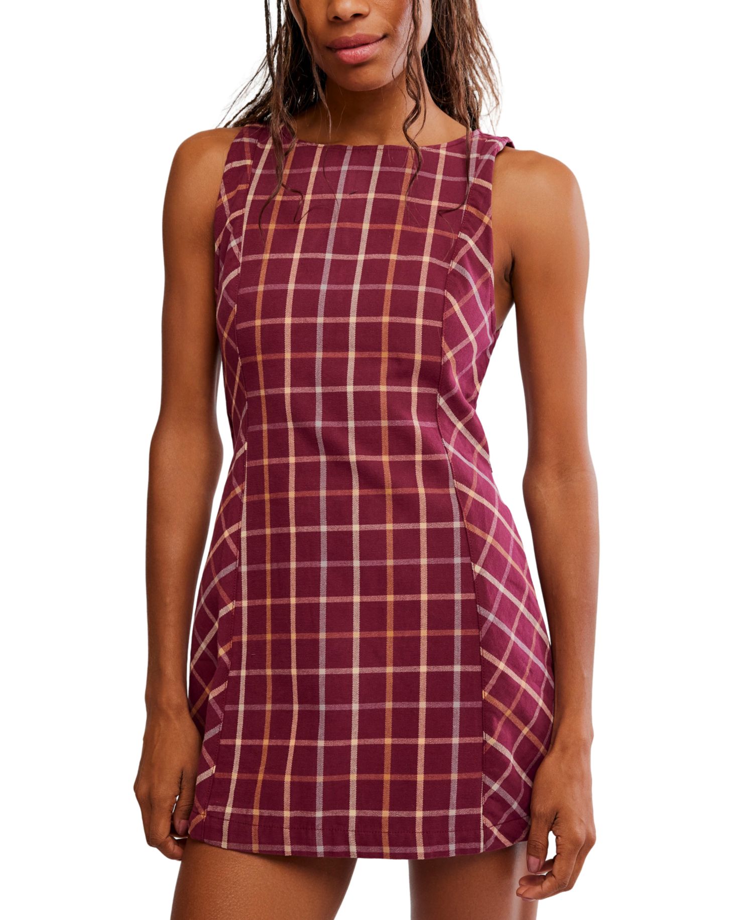 Women's Atlas Plaid Crewneck Mini Dress
