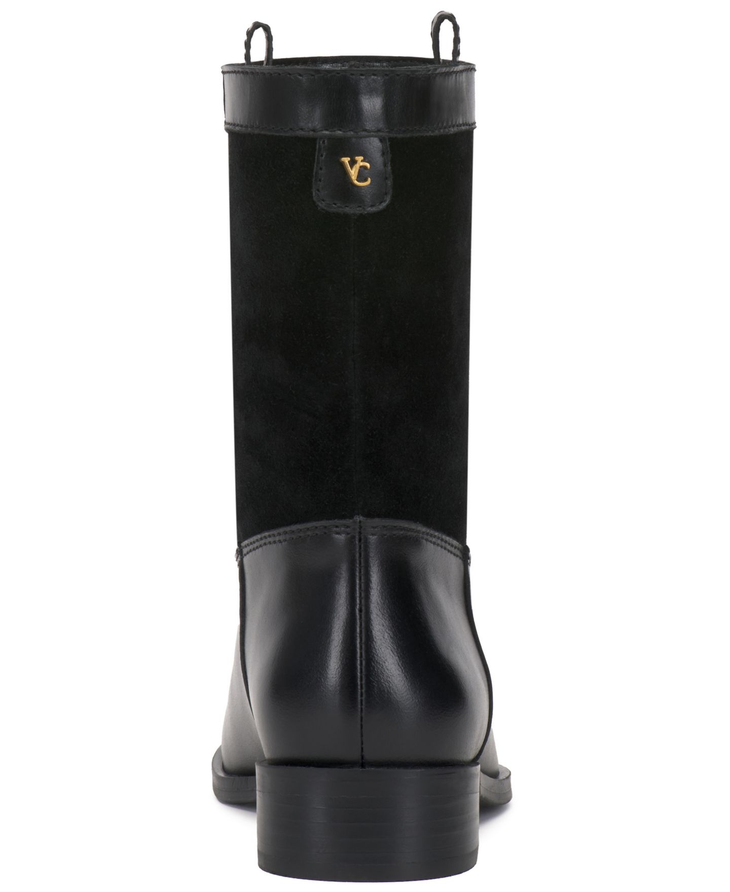 Женские ботинки Vince Camuto Bezzley Mid Shaft Riding, цвет: Чёрный кожаный — фото 3