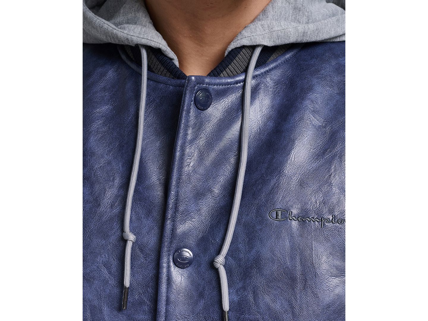 Мужская куртка Champion Varsity Full-Zip, цвет: Тёмно-синий / Угольный — фото 4
